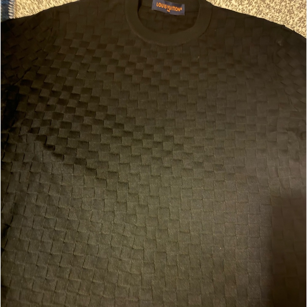 Louis Vuitton Damier Black Wool Crew Neck